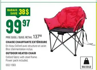 BMR CHAISE CHAUFFANTE EXTÉRIEURE offer