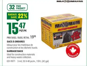 BMR SACS À ORDURES offer