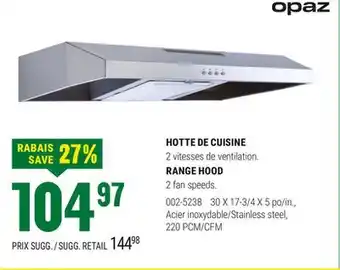 BMR HOTTE DE CUISINE offer