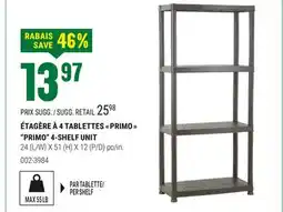 BMR ÉTAGÈRE À 4 TABLETTES  PRIMO  offer