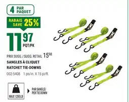 BMR CLIQUET RATCHET TIE-DOWNS offer