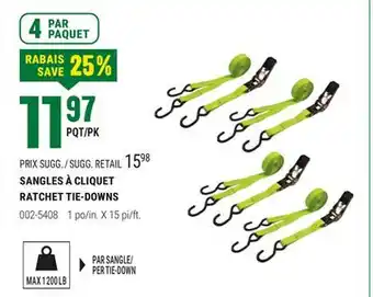 BMR CLIQUET RATCHET TIE-DOWNS offer