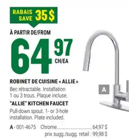 BMR ROBINET DE CUISINE  ALLIE  offer