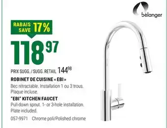 BMR ROBINET DE CUISINE EBI offer