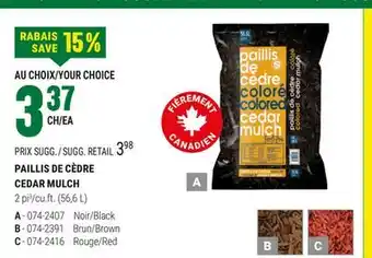 BMR PAILLIS DE CEDRE offer
