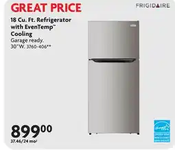 Home Hardware 18 Cu. Ft. Refrigerator with EvenTemp Cooling offer