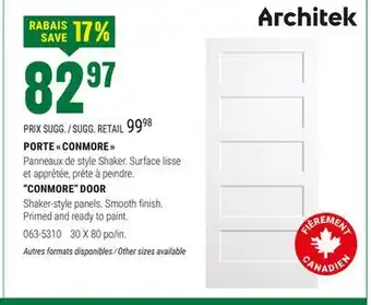 BMR PORTE  CONMORE  offer