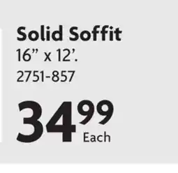 Home Hardware 16 x 12' White Semi Gloss SP600P Plain Aluminum Soffit offer