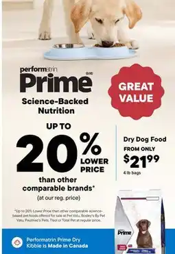 Petvalu Performatrin Prime Science-Backed Nutrition offer