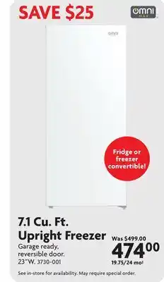 Home Hardware 7.1 Cu. Ft. Upright Freezer offer