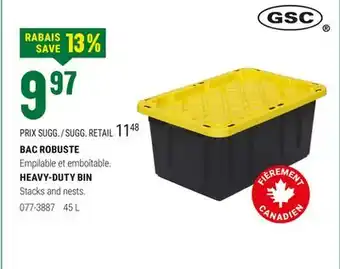 BMR BAC ROBUSTE offer
