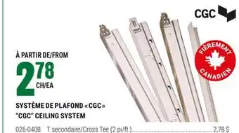 BMR SYSTÈME DE PLAFOND  CGC  offer