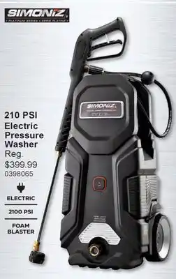 PartSource Simoniz 210 PSI Electric Pressure Washer offer