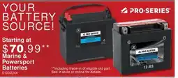 PartSource Marine & Powersport Batteries offer