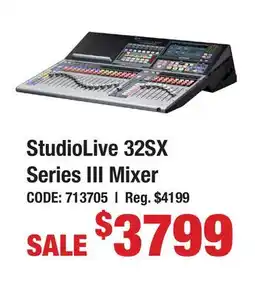 Long & McQuade StudioLive 32SX Series III Mixer offer