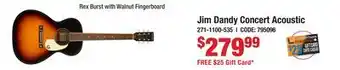 Long & McQuade Jim Dandy Concert Acoustic offer
