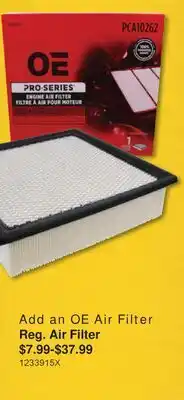 PartSource OE Air Filter offer