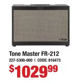 Long & McQuade Tone Master FR-212 offer