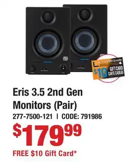 Long & McQuade Eris 3.5 2nd Gen Monitors (Pair) offer