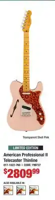 Long & McQuade American Professional II Telecaster Thinline offer