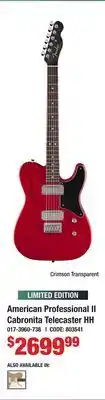 Long & McQuade American Professional II Cabronita Telecaster HH offer