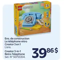Walmart LEGO Creator 3 in 1 Retro Telephone offer