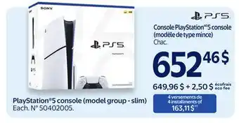 Walmart PlayStation°5 console (model group - slim) offer