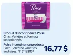 Walmart Poise incontinence products offer