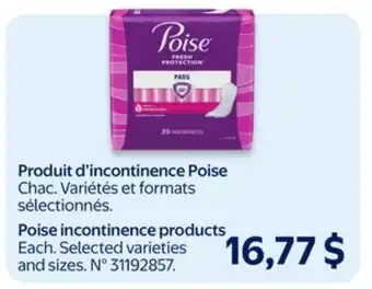 Walmart Poise incontinence products offer