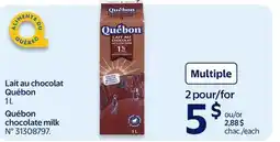 Walmart Québon chocolate milk offer