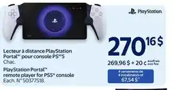 Walmart PlayStation Portal remote player for PS5 console offer
