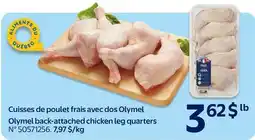 Walmart Olymel back-attached chicken leg quarters offer