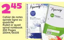 Rossy Ruled or quad spiral notebook offer