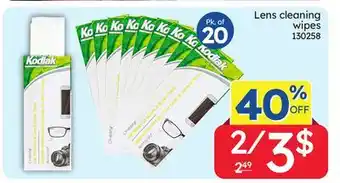 Rossy Lens cleaning wipes offer
