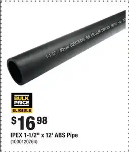 Home Depot IPEX 1-1/2 x 12' ABS Pipe offer
