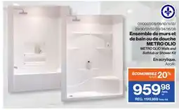 Patrick Morin METRO OLIO Walls and Bathtub or Shower Kit offer