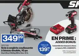 Patrick Morin Dual-Bevel Sliding Mitre Saw, 10 in offer