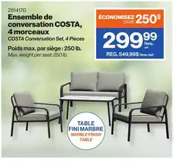 Patrick Morin COSTA Conversation Set, 4 Pieces offer