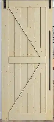 Canac Simple K Pine Barn Door 34in.x84in offer