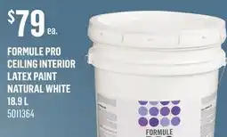 Canac Formule Pro Ceiling Interior Latex Paint Natural White 18.9 L offer
