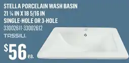 Canac Stella Porcelain Wash Basin 211/4in x 185/16in offer