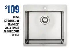 Canac Bowl Kitchen Sink Stainless steel offer