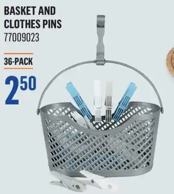 Canac Basket and Clothes Pins offer