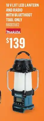 Canac 18 V LXT LED Lantern and Radio With Bluethoot Tool Only offer