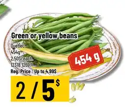 Mayrand Green or yellow beans Quebec offer