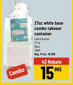 Mayrand 27oz White Base Rect. Combo Container 50 un offer
