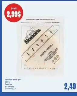 Wholesale Club TORTILLAS DE 6 PO, 360 G offer