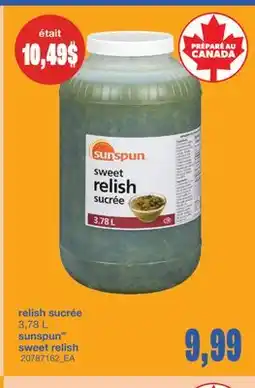 Wholesale Club RELISH SUCRÉE, 3,78 L offer