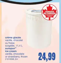 Wholesale Club CRÈME GLACÉE VANILLE, CHOCOLAT OU FRAISE SURGELÉE, 11,4 L offer