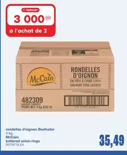 Wholesale Club RONDELLES D'OIGNON BEEFEATER, 4 KG offer